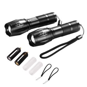2 Pack Flashlights Torch, 2000 High Lumens 5 Modes Adjustable Focus Flashlight 2 Pack Flashlights Torch, 2000 High Lumens 5 Modes Adjustable Focus Flashlight